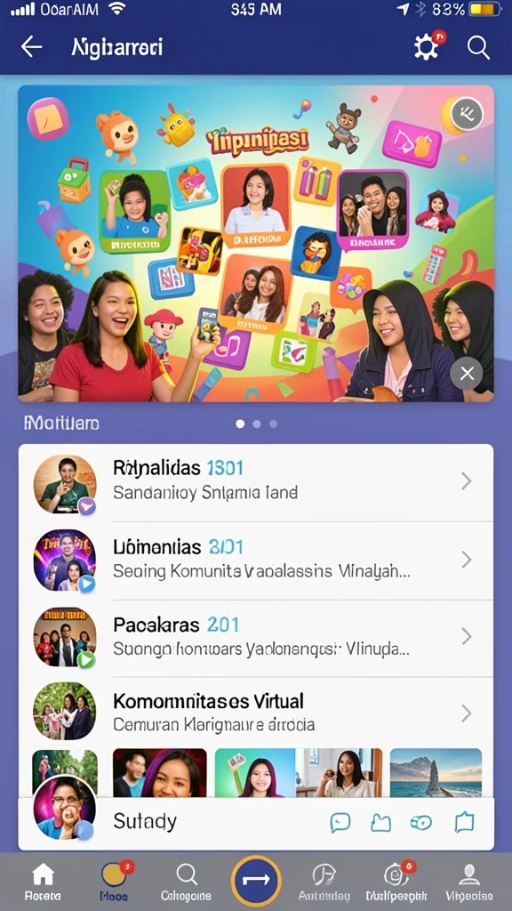 Tampilan antarmuka yang menarik dan user-friendly.