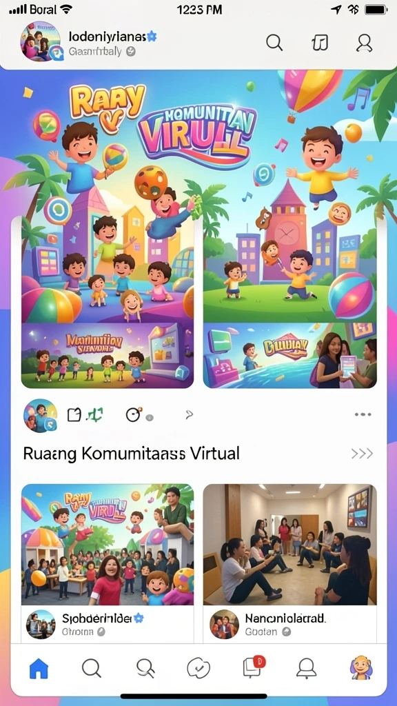 Tampilan permainan yang menarik dan penuh warna.