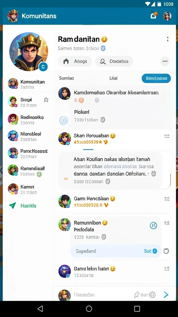 Tampilan antarmuka permainan yang user-friendly.