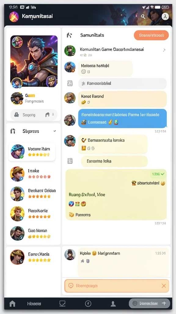 Karakter dengan kemampuan menarik dan unik.