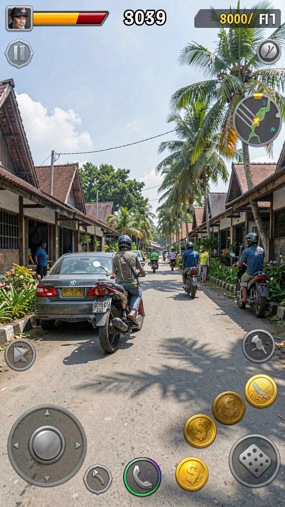 Momen aksi seru saat melawan musuh yang kuat.