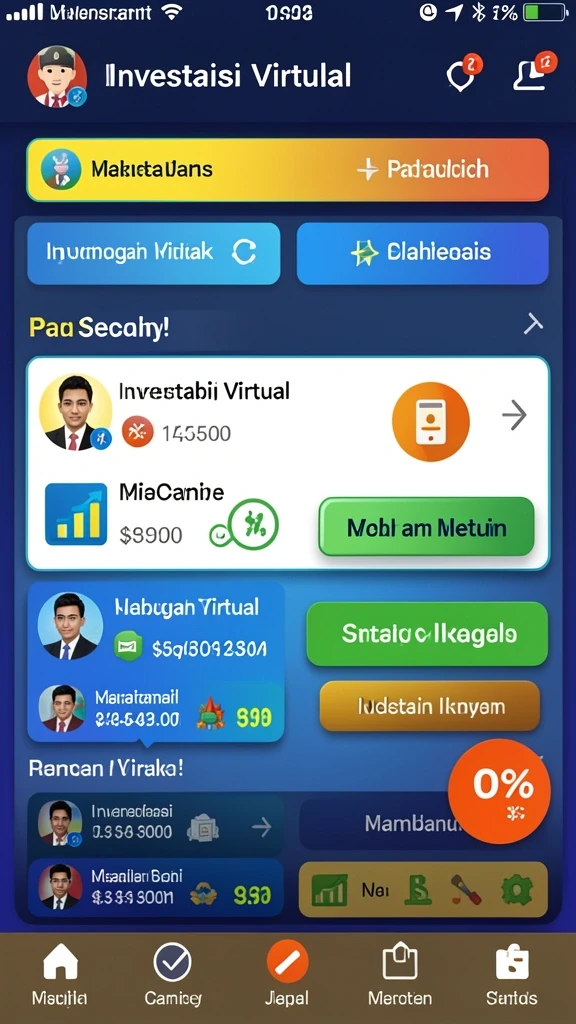 Tampilan antarmuka game yang menarik dan intuitif.