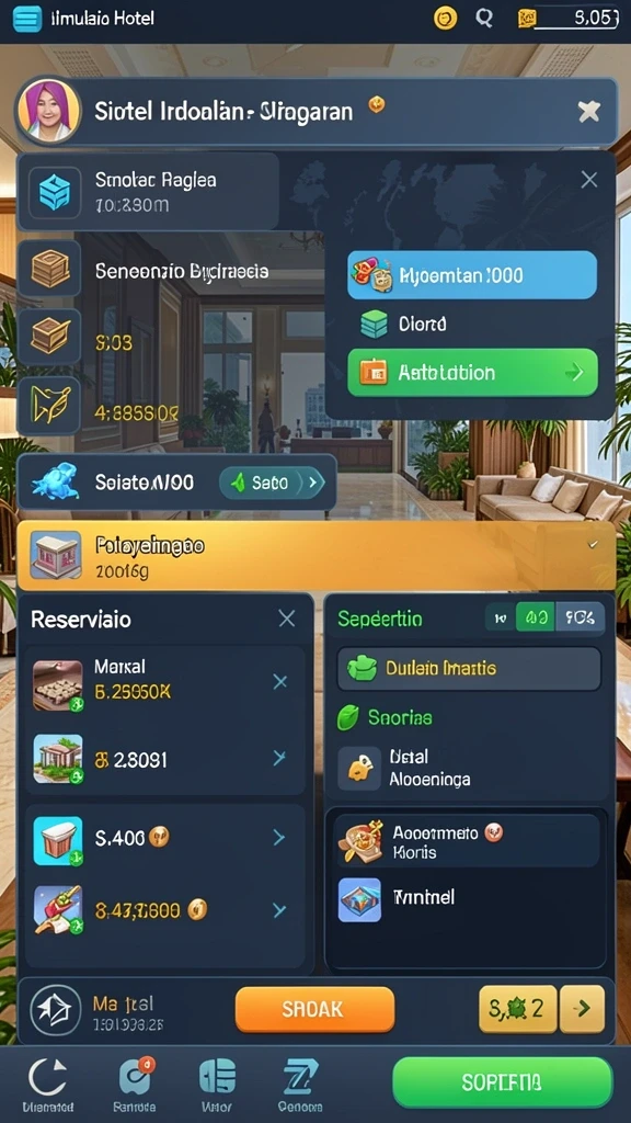 Berbagai mode permainan untuk dipilih.