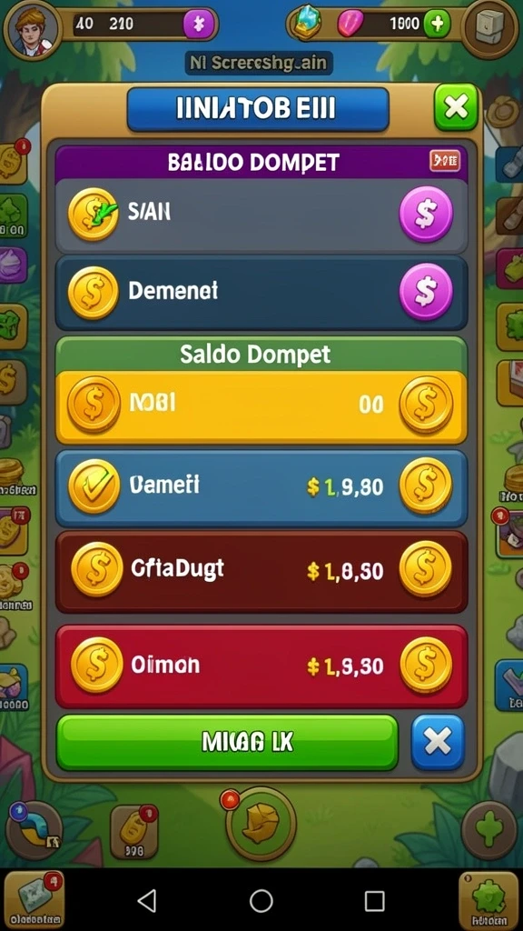 Tampilan awal game MIGASPIN yang menarik.