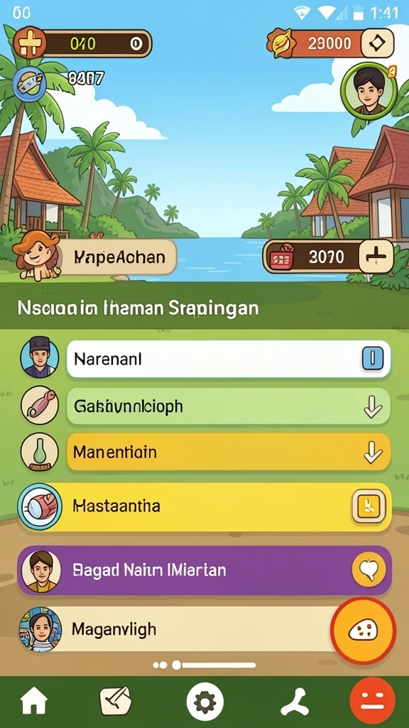 Fitur interaksi sosial yang memungkinkan berteman dengan pemain lainnya.