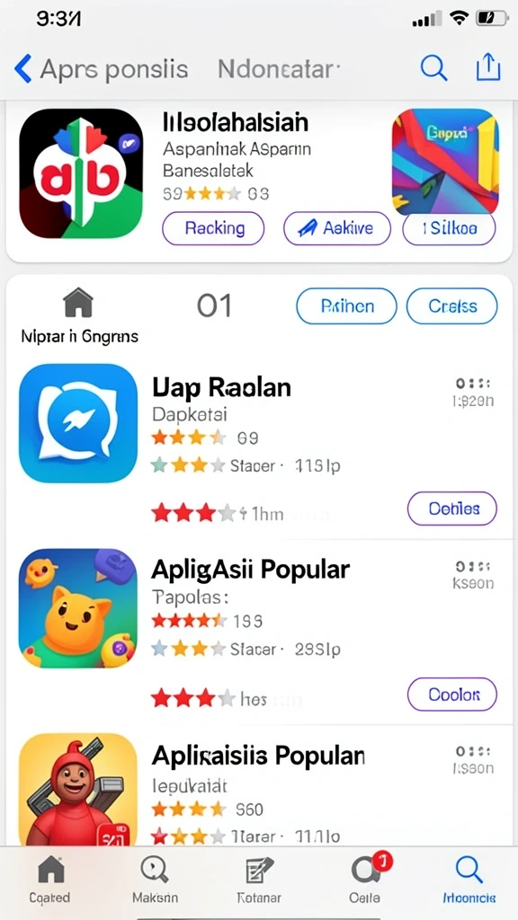 Tampilan menu utama yang intuitif dan menarik.