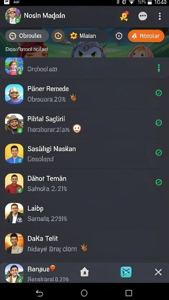 Fitur komunitas memungkinkan interaksi antar pemain.