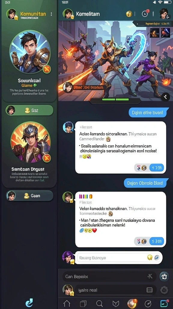 Screenshot saat pemain berinteraksi dalam mode multiplayer.