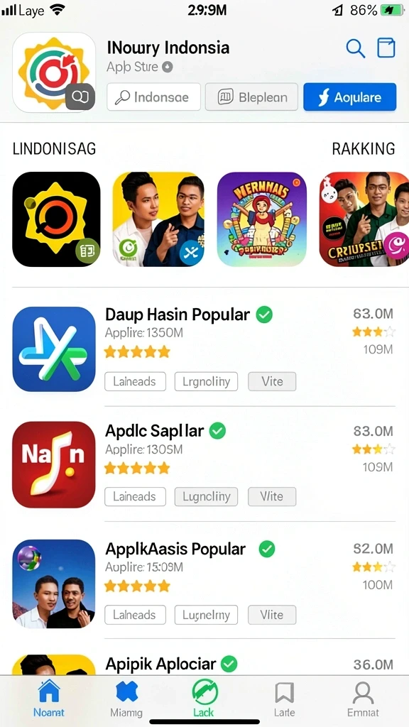 Tampilan halaman awal yang menarik dan intuitif.