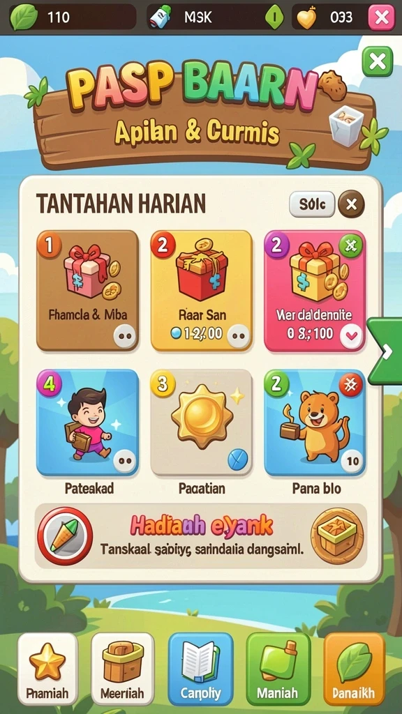 Tampilan awal permainan yang menarik dan mengundang.